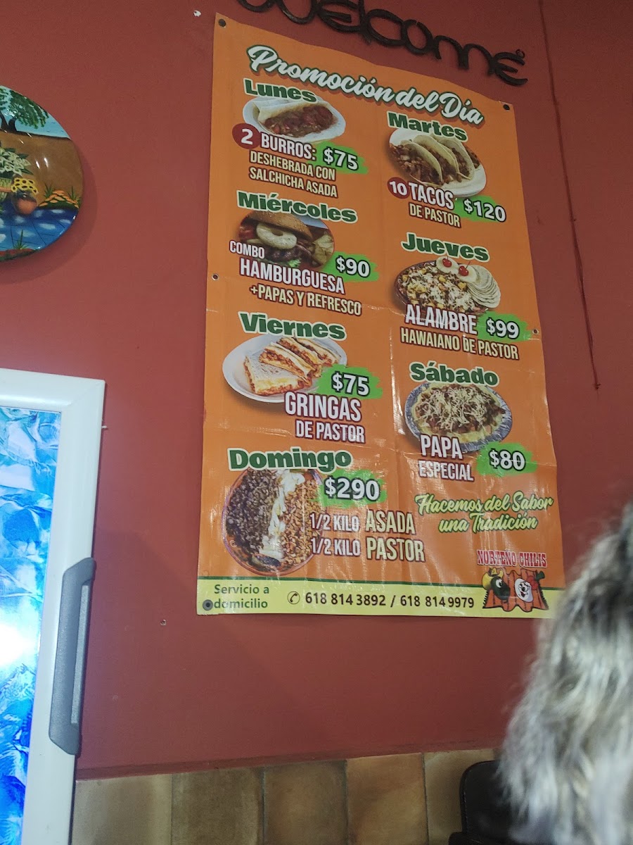 Norteño Chilis Tacos Menu - Image 3