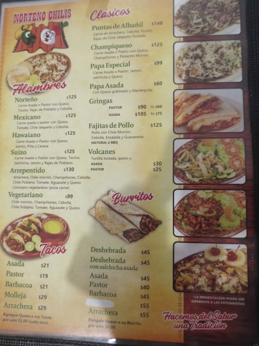 Norteño Chilis Tacos Menu - Image 4