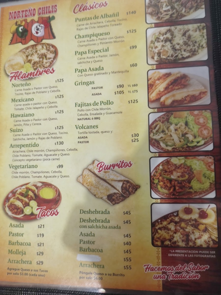 Norteño Chilis Tacos Menu - Image 5